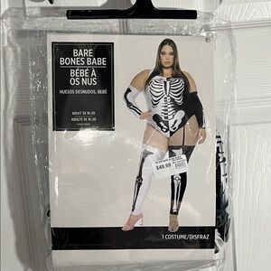 Party City Bare Bones Babe Costume - Black and White 3X